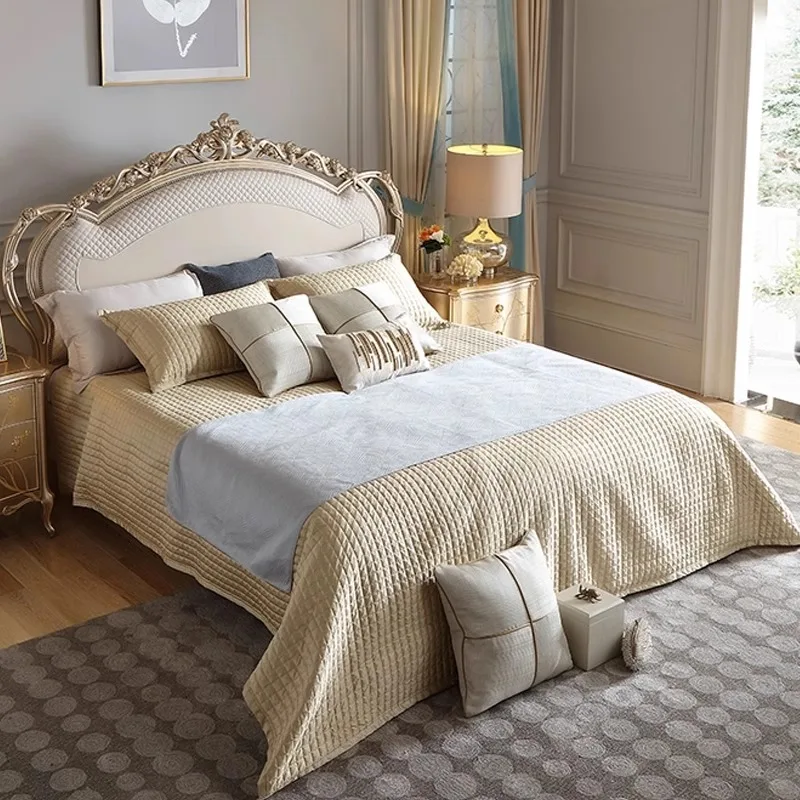 Простая европейская кровать безопасный каркас для спальни королевы детская