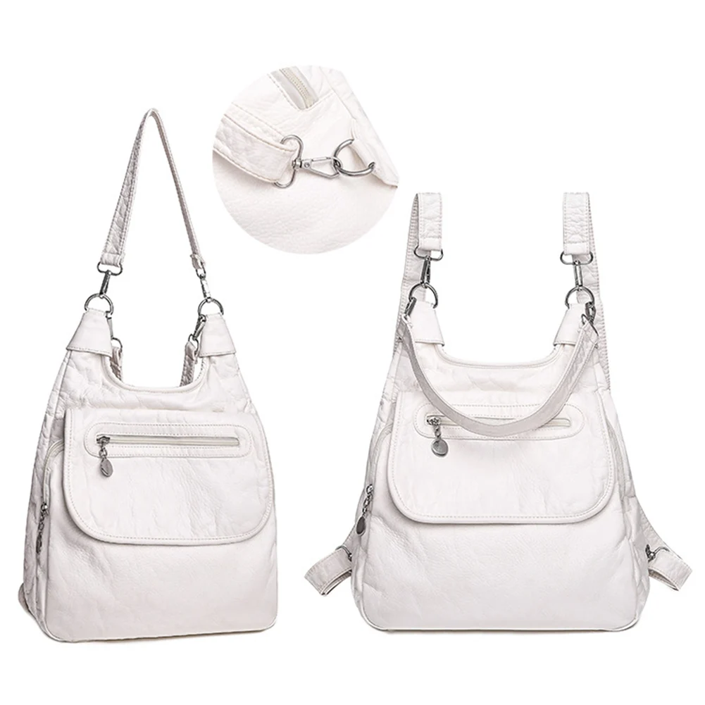 

Women Retro Backpack Large Capacity Travel Backpack Multi-Pockets Soft Washed Anti-thief Multifunctional Ladies Work Outdoor Bag