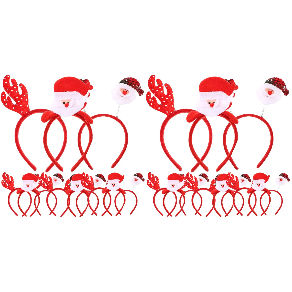 

Повязка на голову в виде Санта-Клауса, рождественские украшения для волос, аксессуары, детский пресс, реквизит, пластиковый Рождественский головной убор для девочек, 24 шт.