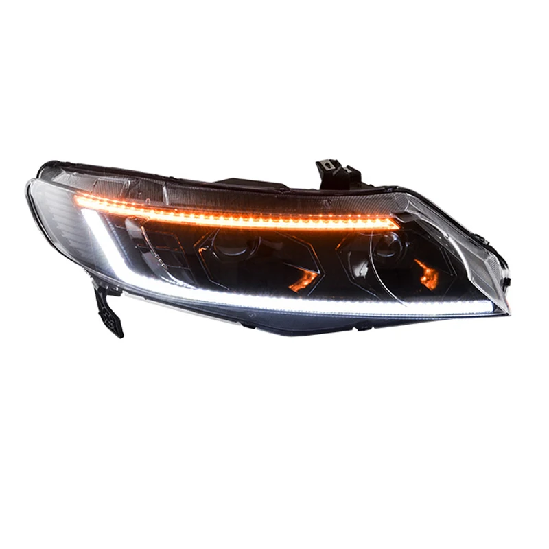 Для Honda Civic фары 2006-2011 светодиодные DRL Hid би ксеноновые автоаксессуары фара