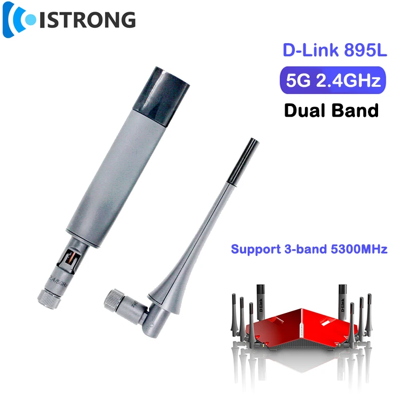 

WiFi Omni Antenna 5G 2.4G Dual Band Singal Booster for D-Link 895L TP-LINK ASUS Linksys Router Support Tri-band 5300MHz MIMO 8*8