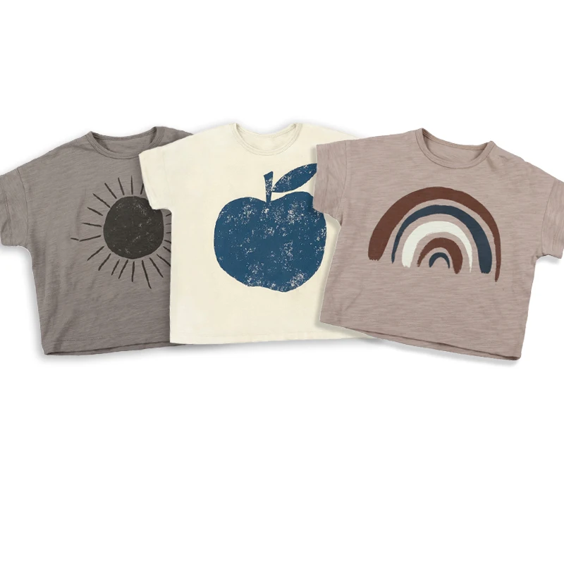 

Kids Boy Girl T-Shirts Loose Short Sleeve Children's Tees Baby Girl Tops Printed Casual Girl T Shirts Children Clothes Summer