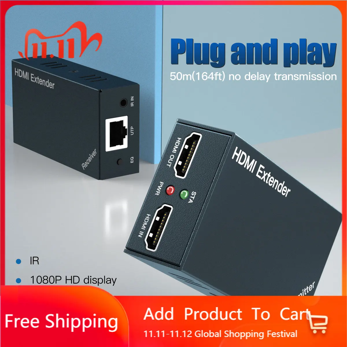 Удлинитель HDMI RJ45 4K удлинитель Cat5 60 м 120 аудио комплект Over Ethernet Cat6/5e для PS4 Apple TV ПК