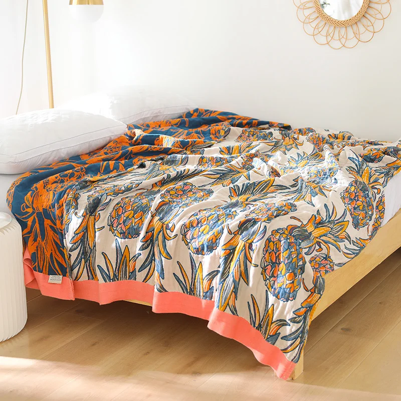 

Cotton Gauze Throw Blanket Muslin Soft Nap Towel Blanket Cover Summer Quilt Bedspread For Kids Adult On The/Bed/Travel Bedding