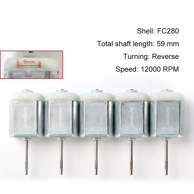 

Двигатель FC280 DC 12000 об/мин 59 мм для автомобиля, 5 шт.