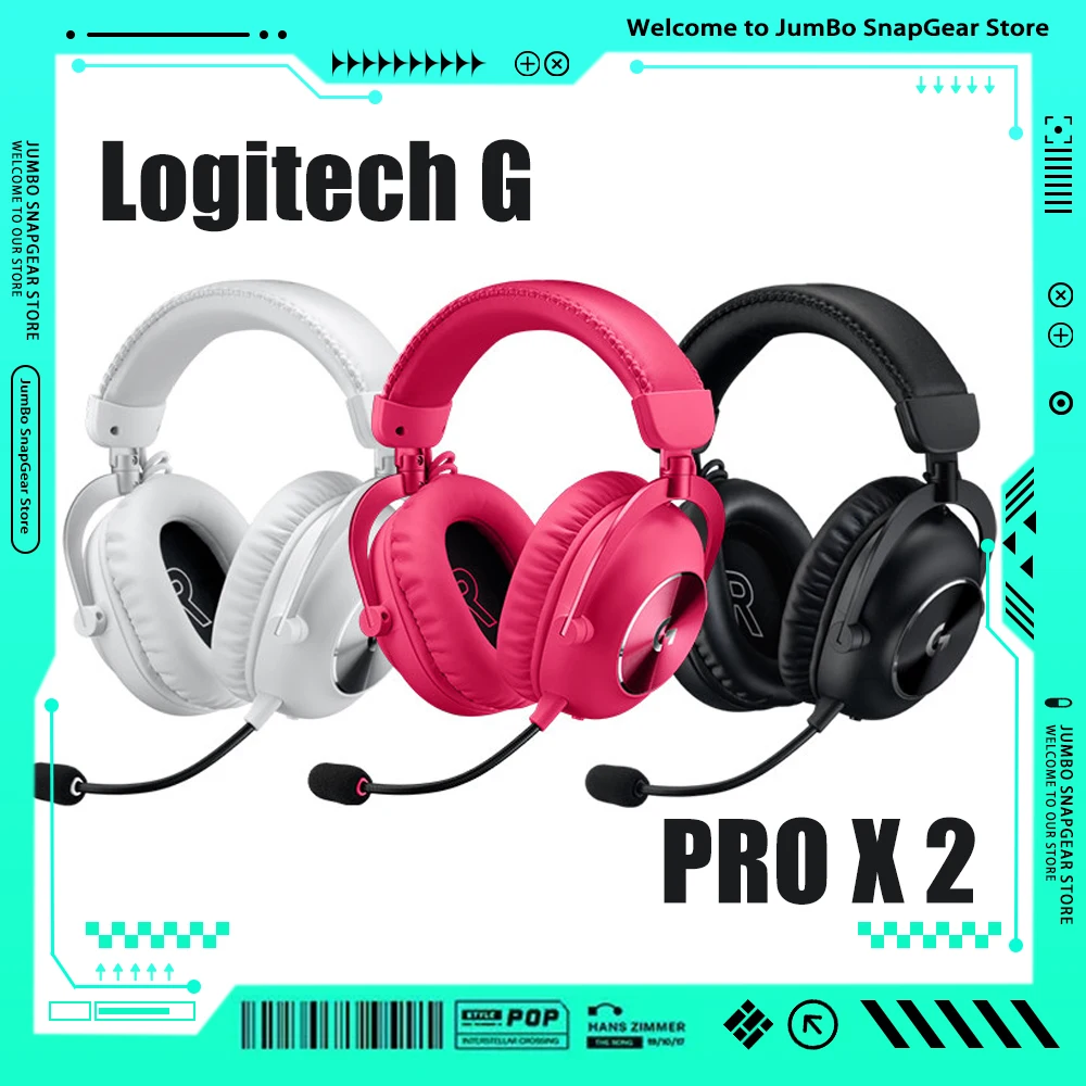 Фото Беспроводная гарнитура Logitech G PRO X 2 с микрофоном, 50-мм графеновыми динамиками, трехрежимным подключением Lightspeed, шумоподавлением, для киберспорта, игровые наушники №1