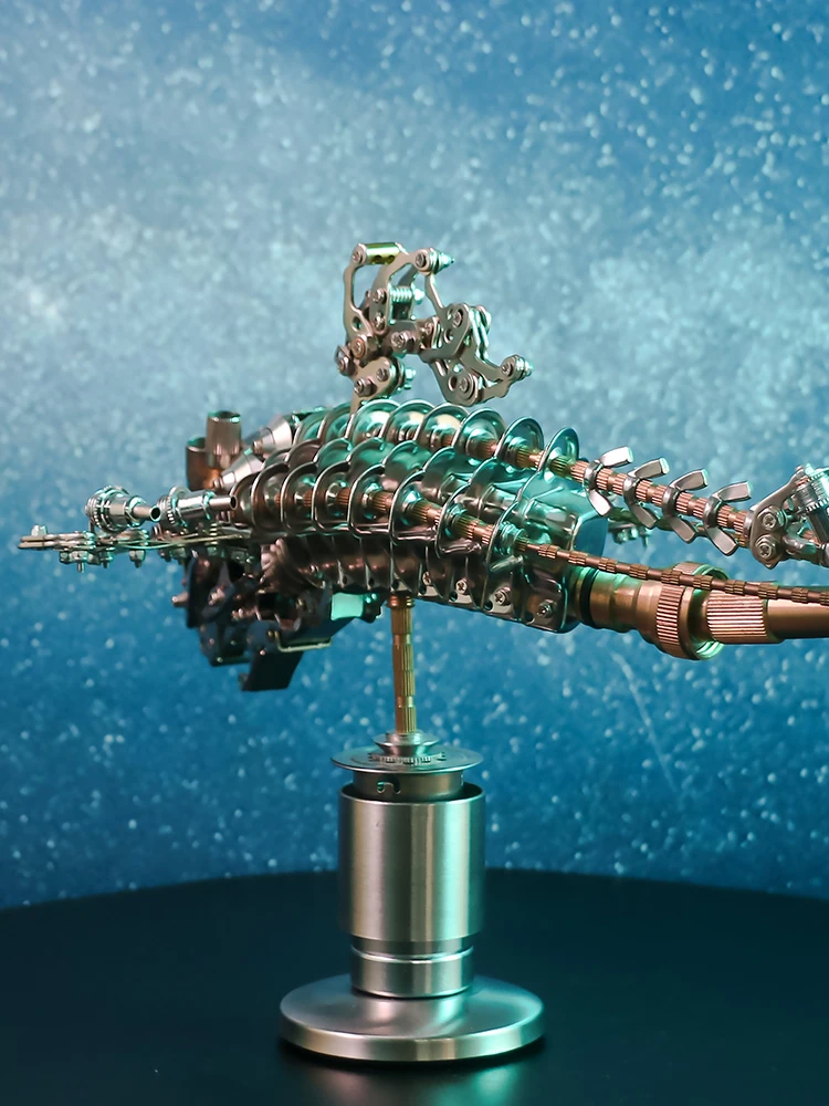 Механический зубчатый кит металлический сборочный комплект 3D DIY украшения