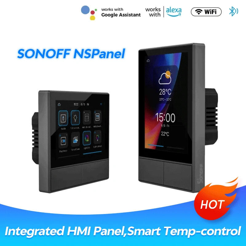 

SONOFF NSPanel WiFi Smart Scene Switch EU/US Thermostat Temperature All-in-One Control Touch Screen Work With Google Home, Alexa