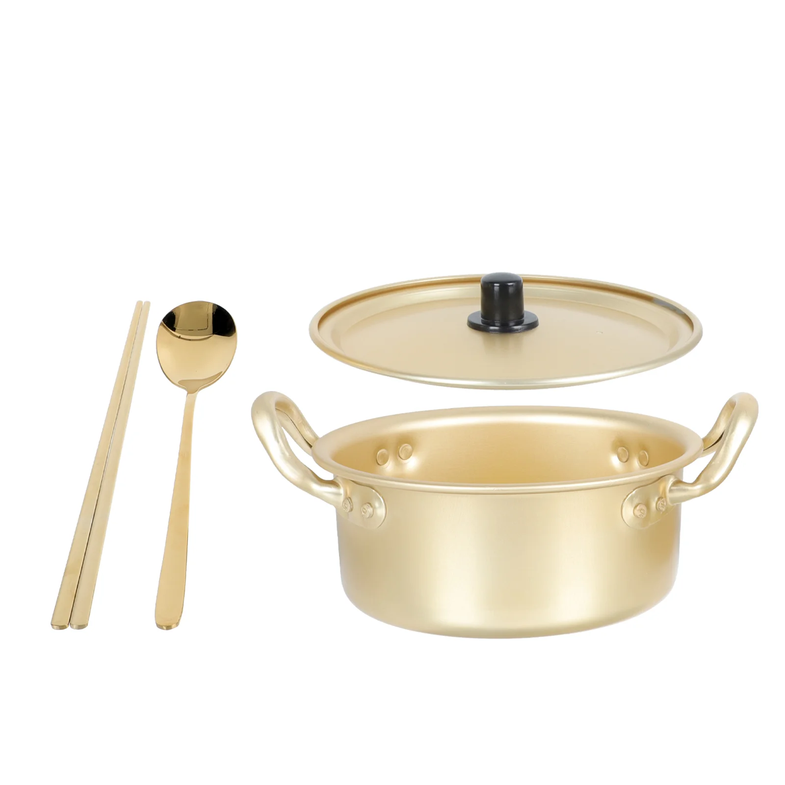 

Pot Ramen Korean Noodle Cooking Cookersoup Pan Aluminumsmall Pots Ramyun Stockpot Cookware Lid Instant Set Stainless Noodles