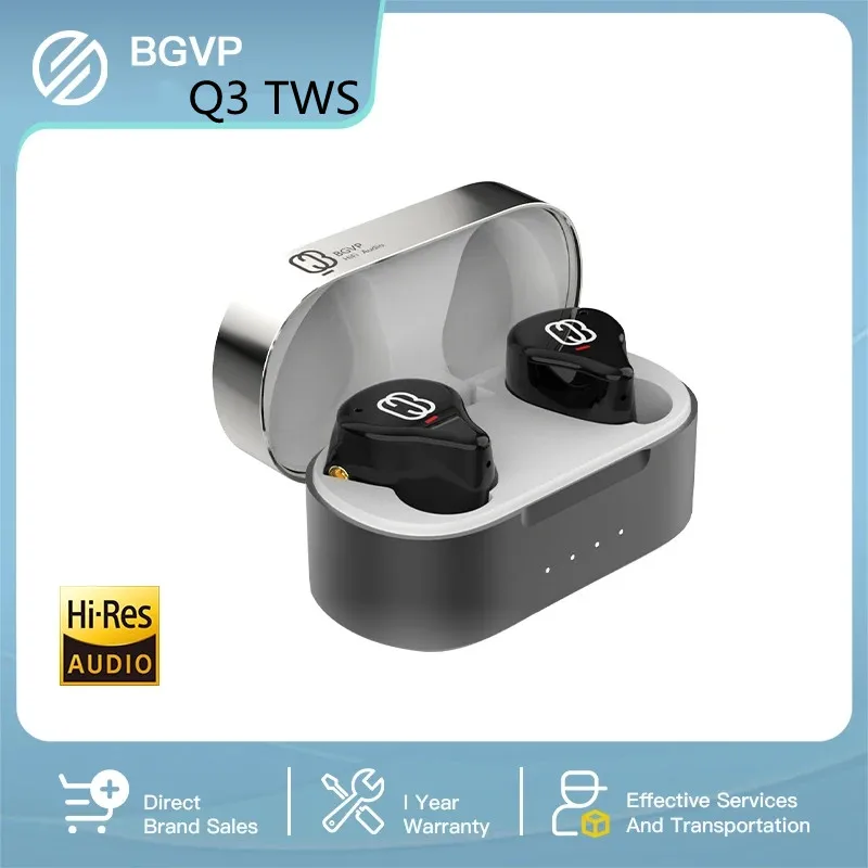 BGVP Q3 Наушники TWS Bluetooth 5.3 Гарнитура Беспроводные HIFI MMCX Стерео Спортивные