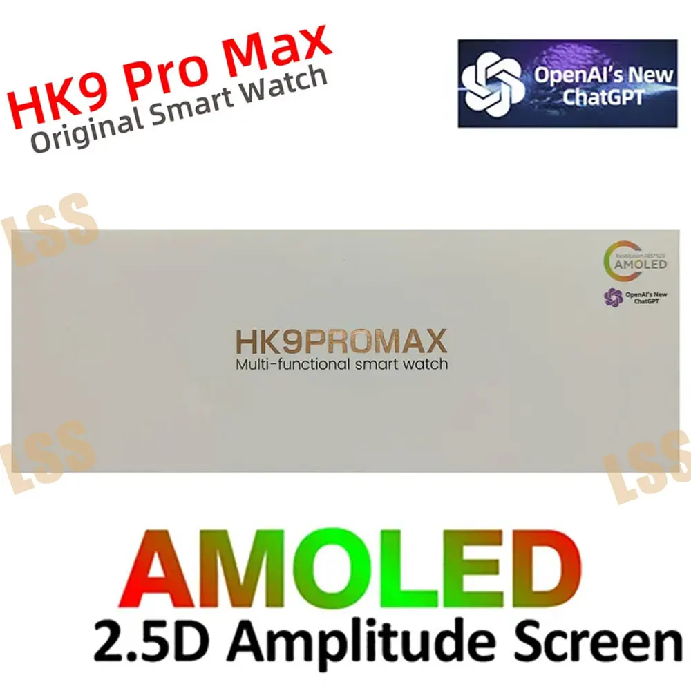 

2023 HK9 Pro Max Smart Watch Women Men GPT Bluetooth Call HK9Promax Series 9 Smartwatch for Xiaomi PK HK8 N8 DT8 ZD8 W68 W59 DT7