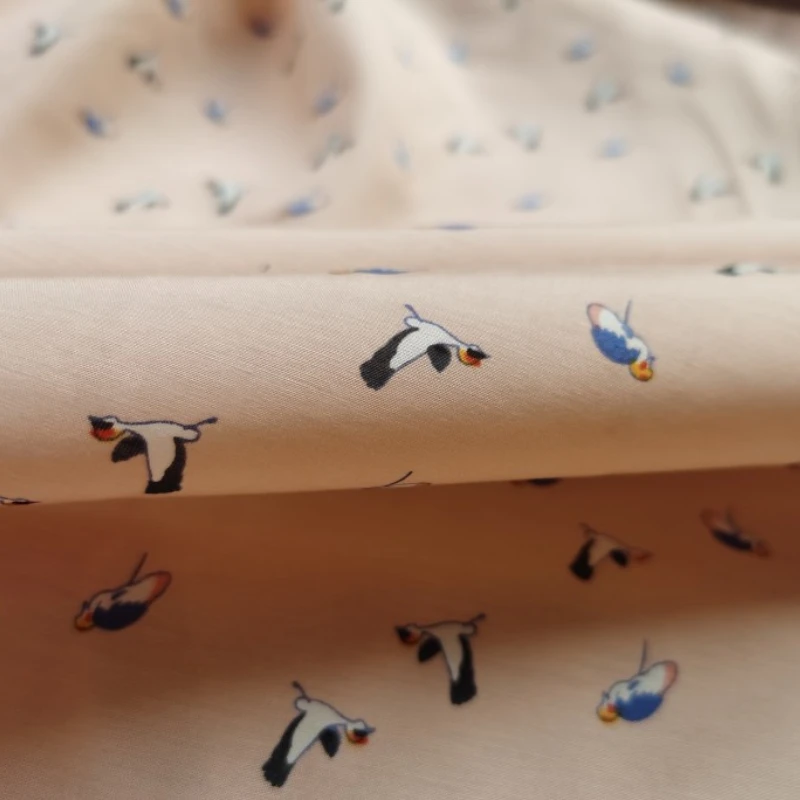

Silk Cotton Fabric Brand Fashion Design Little Pigeon Clothing Material for Sewing Sold by the Yard Wholesale
