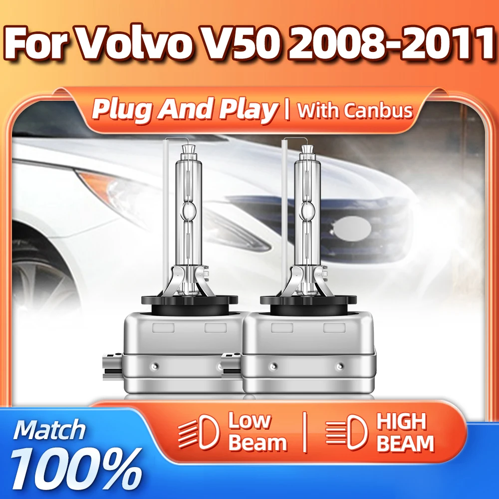 

2Pcs Turbo LED Headlight Bulb 35W Car Lamp 20000LM Super Bright Xenon Light 12V 6000K For Volvo V50 2008 2009 2010 2011