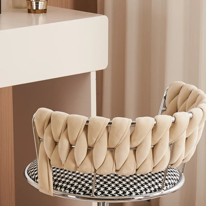 Барный стул с поворотной спинкой легкий роскошный домашний туалетный для