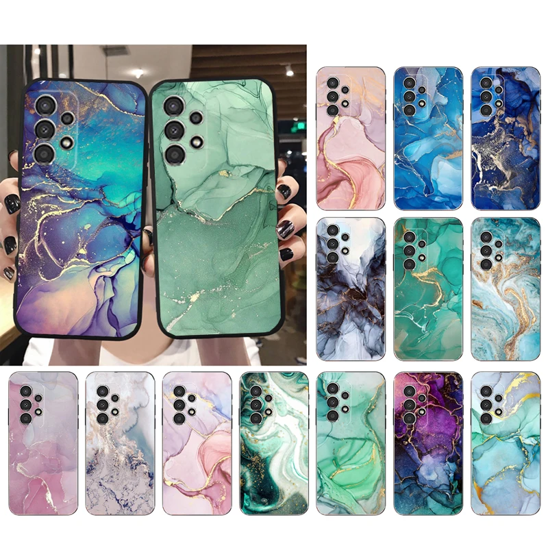 

Phone Case for Samsung Galaxy A73 A53 A13 A22 A12 A32 A71 A21S A33 A52 A72 A23 A51 A31 M31 Marble Case