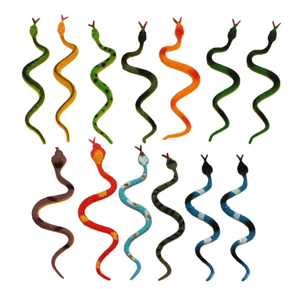 24 шт. поддельная модель змеи для розыгрыша игрушка-змея реалистичная игрушка на