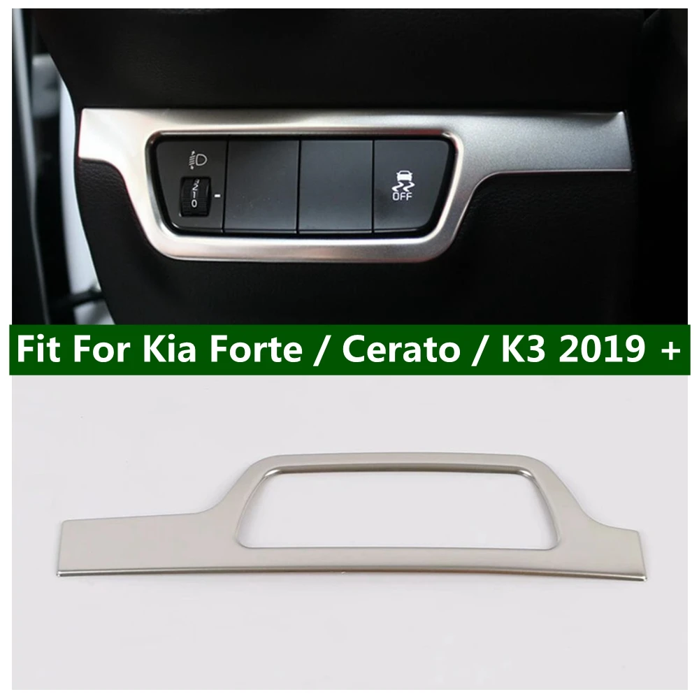 

Head Lights Lamp Switch Button Decoration Frame Cover Trim 1PCS Fit For Kia Forte / Cerato / K3 2019 - 2022 Interior Accessories