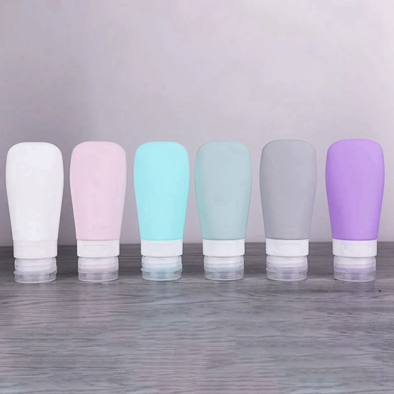 

4pcs Silica Gel Travel Bottle Lotion Bottle Storage Bottle Silica Gel Bottle Sample Bottle