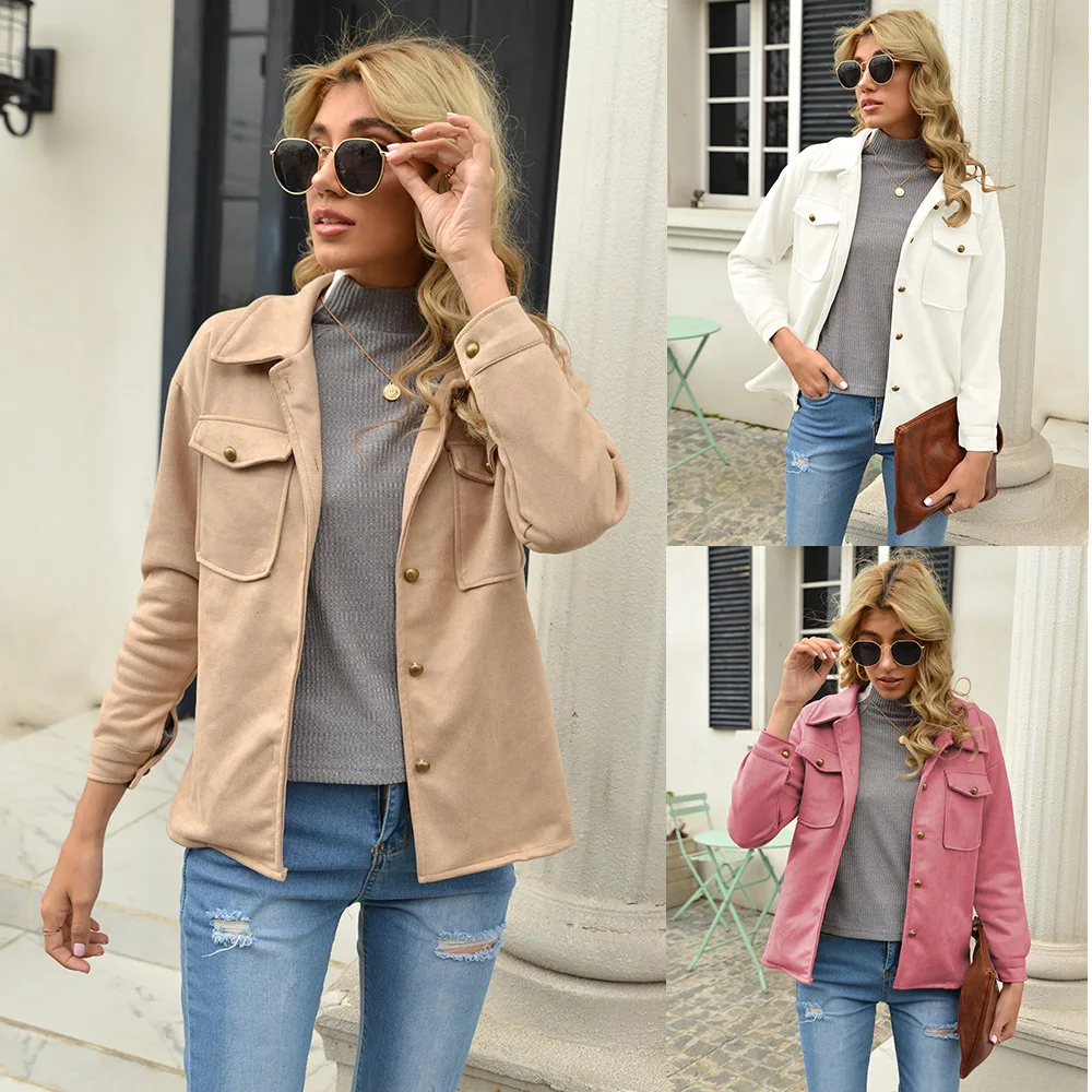 Winter Jacket Woman 2023 Autumn and Winter Deer Fur Button Long Sleeved Jacket Women Coats
