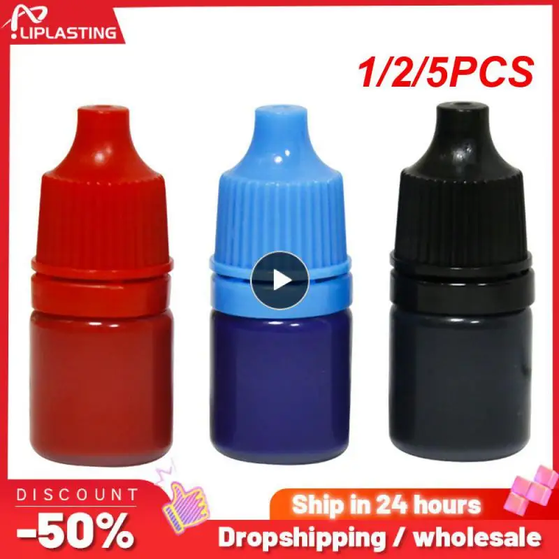 

1/2/5PCS 10ml Flash Refill Ink Color Inking Seal Stamp Oil For Wood Paper Wedding Scrapbooking Making Seal Office School