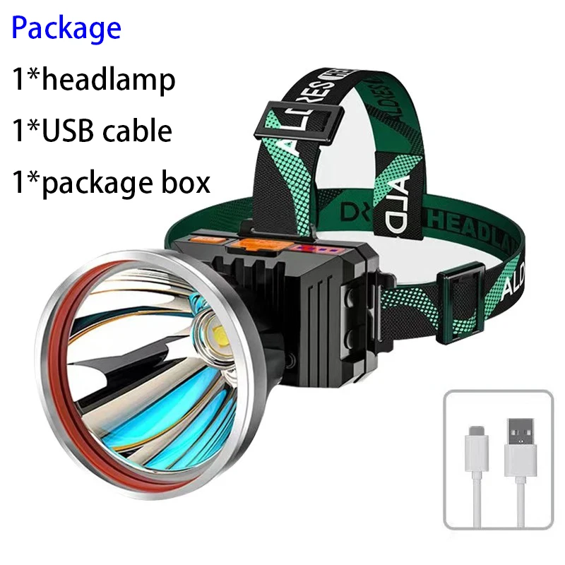 

Суперъяркая фара, мощный Головной фонарь, USB-фонарь, Головной фонарь с датчиком волны, лампа для рыбалки на открытом воздухе