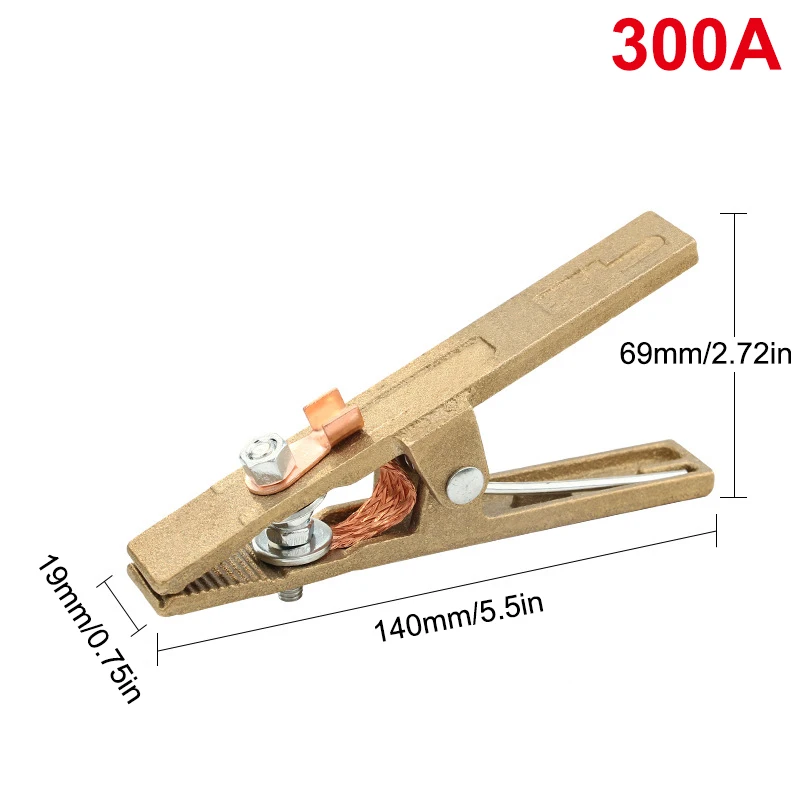 

260/300/500A латунный материал A-образный зажим для заземления для сварочного аппарата, сварочный зажим для заземления, латунный сварочный зажим