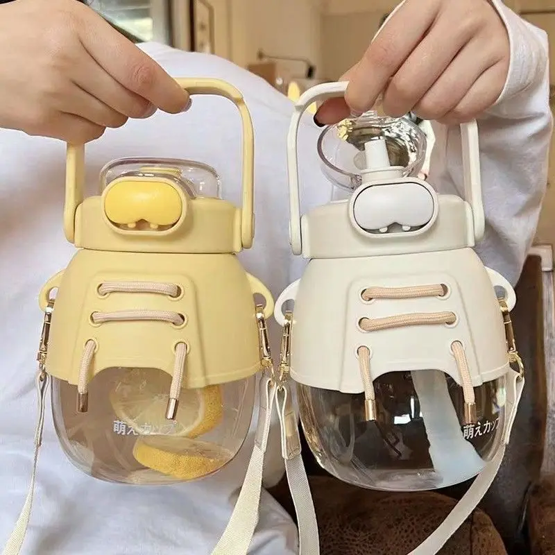 

Large Capacity Sport Cup Outdoor Travel Drinking Tumbler For Girl 1.2-2.2L Cute Water Bottle With Straw Portable Leak Proof Mug