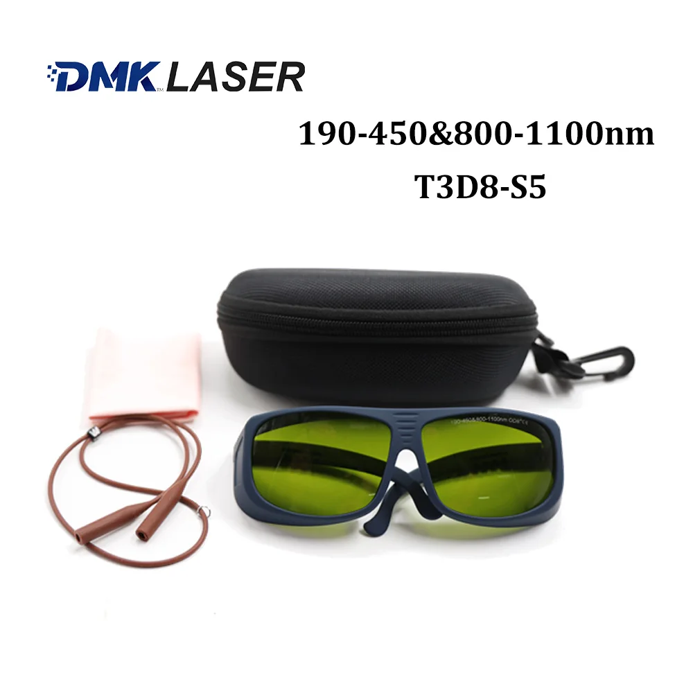 Защитные очки для лазера DMK Защитные очки 0D8+ Лазерные защитные очки для лазерной сварки/резки/маркировочного аппарата