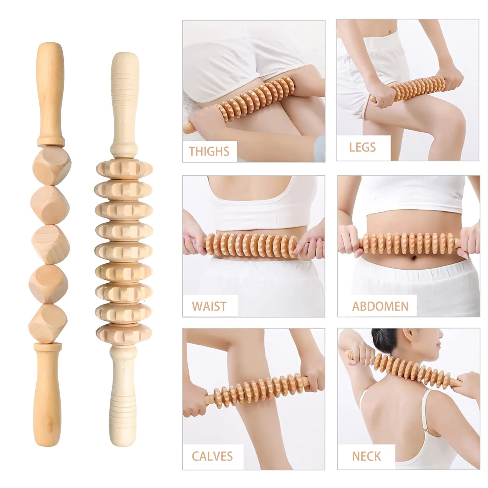 

Wood Massage Tools Maderoterapia Corporal Kit Professional Lymphatic Drainage Therapy Massager Body Sculpt rodillo de masaje