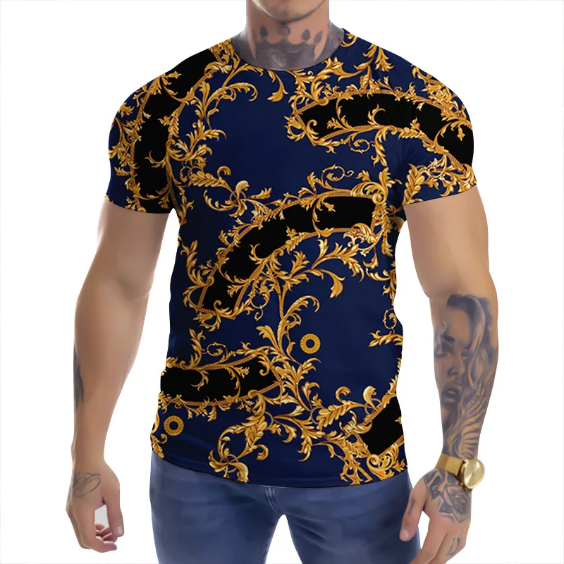 

Футболка мужская с круглым вырезом, свободная рубашка с коротким рукавом, Модный повседневный настраиваемый графический дизайн, с 3D-принтом, в уличном стиле