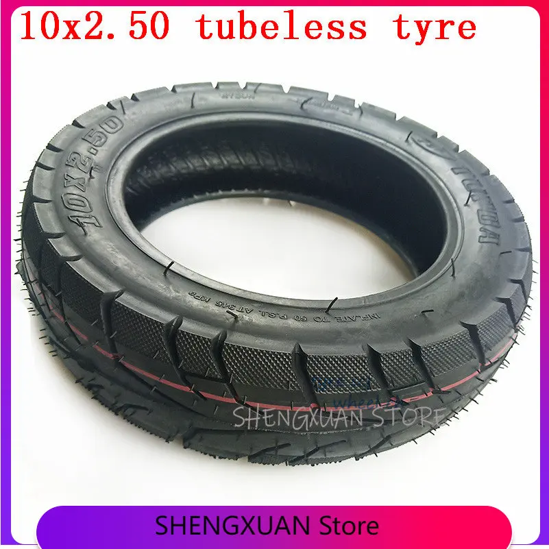 

10 дюймовые пневматические бескамерные шины 10x2,50 подходит для электрического скутера Балансирующий привод велосипедные шины 10x2,5 без внутре...