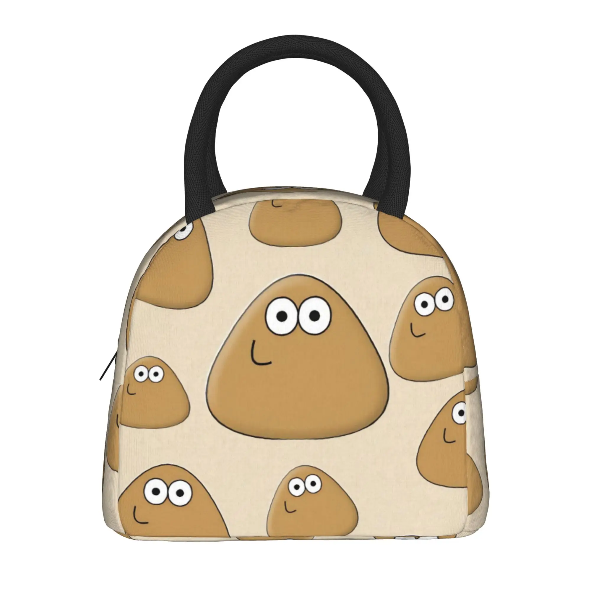 Фото Термоизолированные ланч-бэги My Pet Alien Pou для офиса, портативные сумки для еды, термоконтейнеры для мужчин и женщин. №2