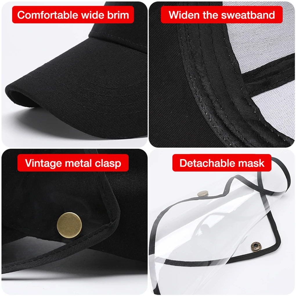 

Windproof Dustproof Hat Full Face Protection Detachable Shield Screen Mask Anti-Dust Fisherman Cap