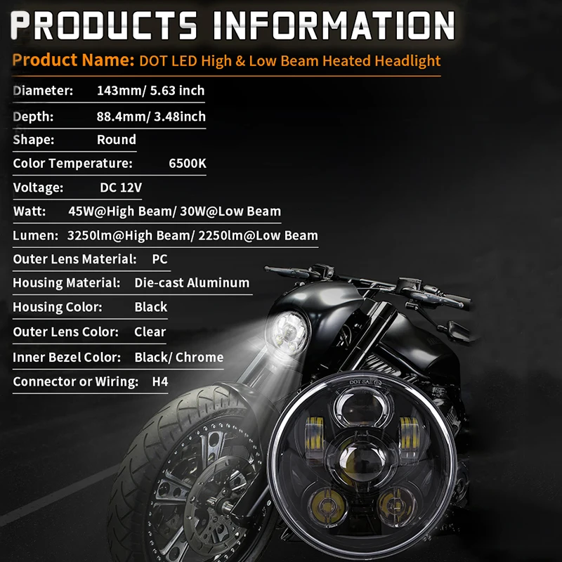 Для Harley Sportster Dyna Daytona FXDB мотоциклетная фара 5-3/4 5 75 дюйма для Triumph Victory Octane