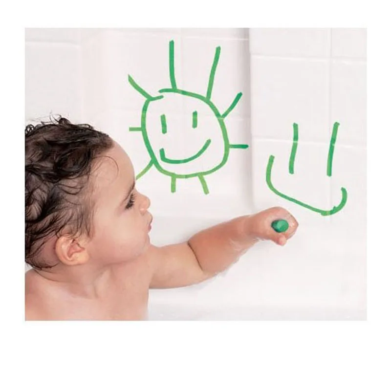 

6Pcs/Set Baby Learning Bath Toy Baby Bath Crayons Toddler Washable Bath Time Safety Fun Play Early Educational Kids Crayon Toy