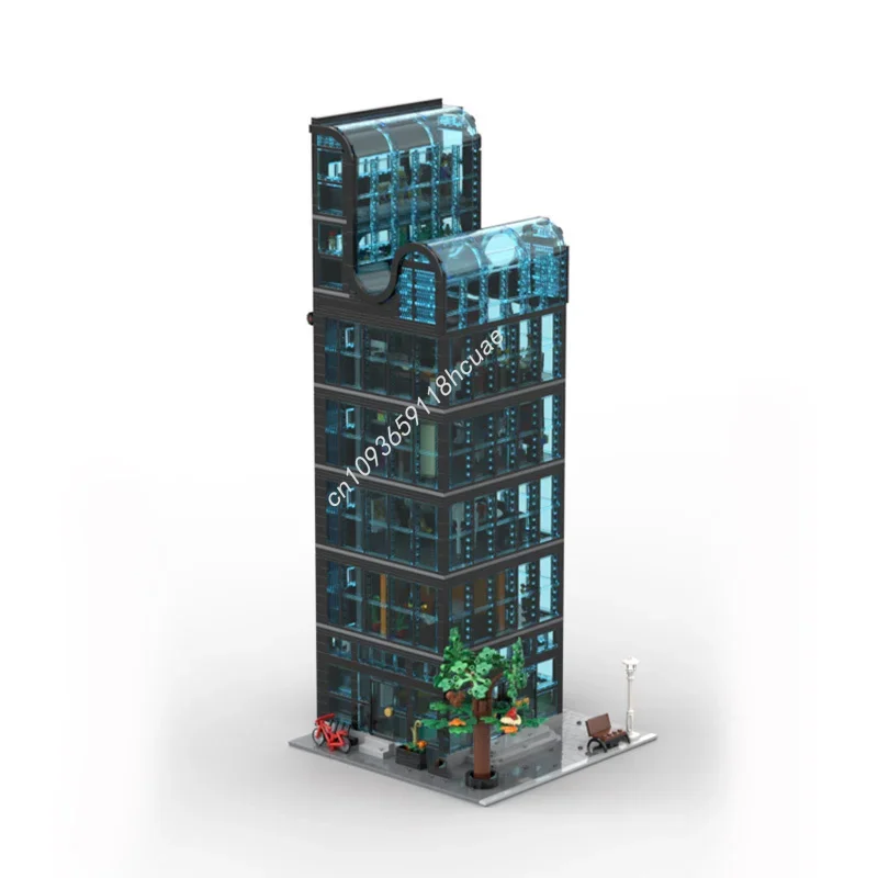 Фото 3700 деталей MOC: Набор строительных блоков «Нано-скутер» для строительства небоскребов в центре города. Игрушки для развития мышления, праздничный подарок, лимитированная серия для инженеров. №3