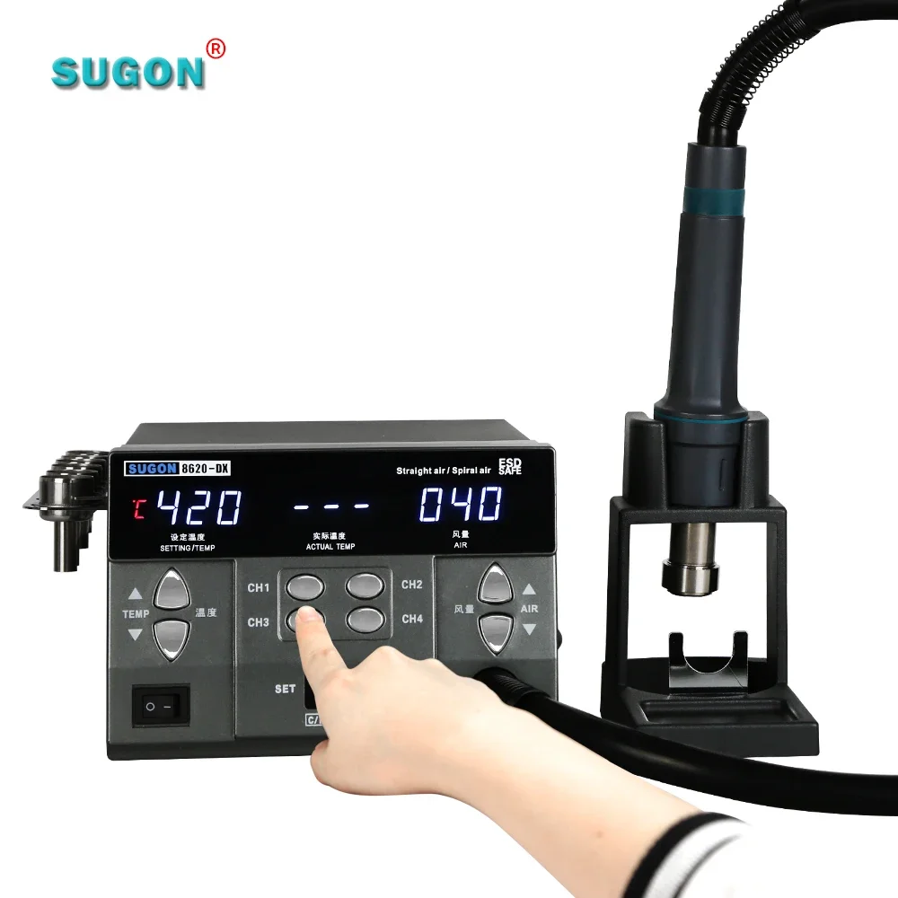 2020 Новая паяльная станция для ремонта мобильных телефонов SUGON 8620DX с 6 ветровым
