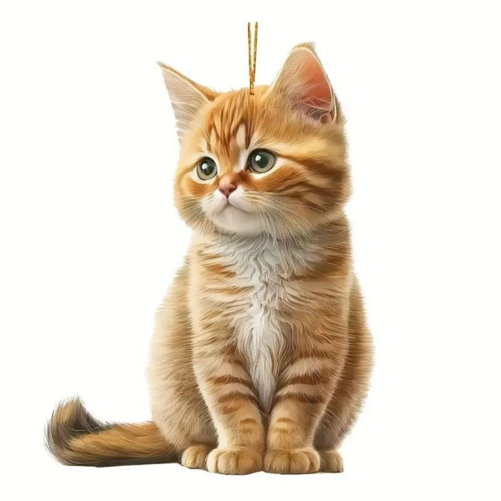 Акриловый брелок для телефона в виде кошки