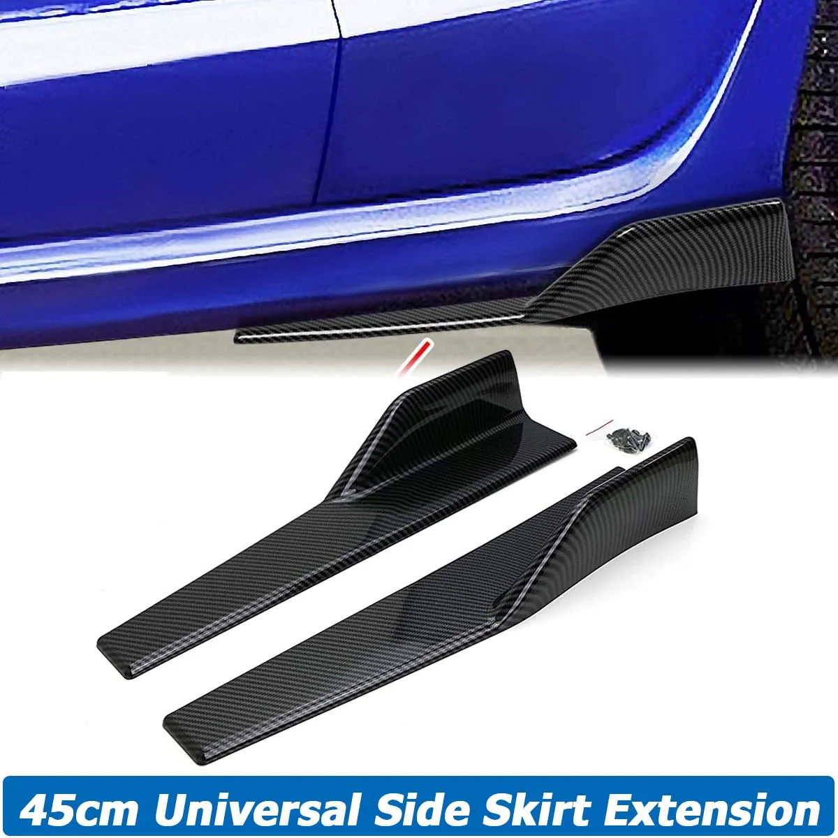 45cm Universal Side Rock Für Mitsubishi Lancer EVO 10 Winglet Diffusor Verlängerung Körper Kit Schutz 2008-2017 Auto zubehör