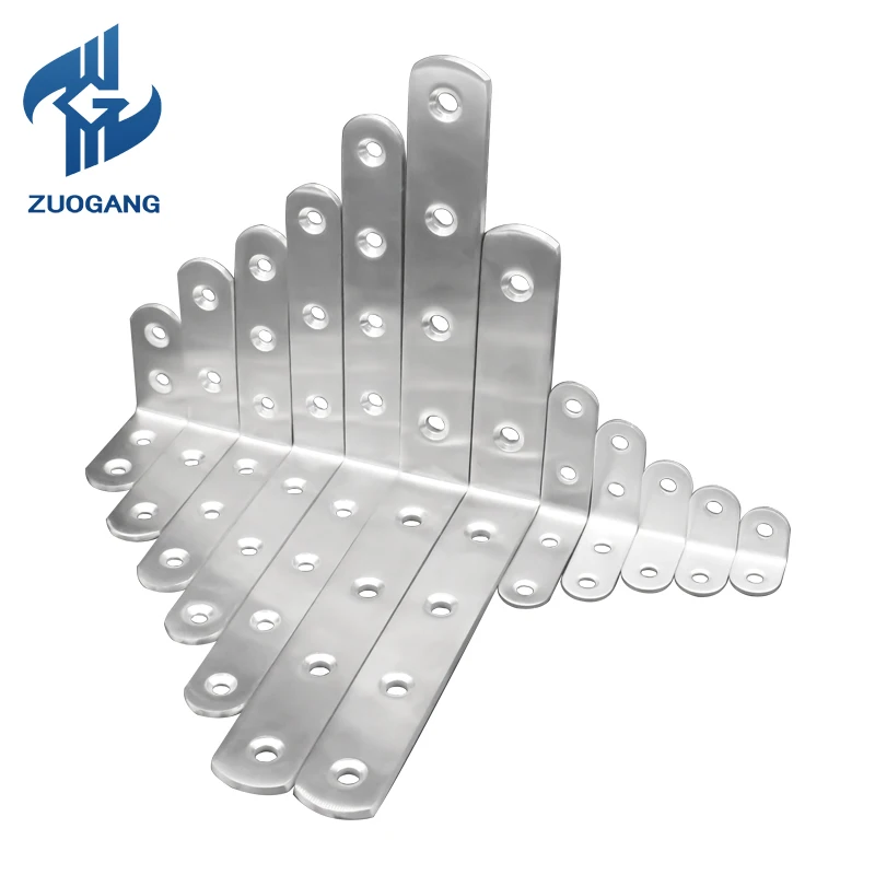 

ZG Stainless Steel Corner Code Hardware Thickened Square Corner Code 90-degree Right Angle L-shaped Fixed Bracket Connector
