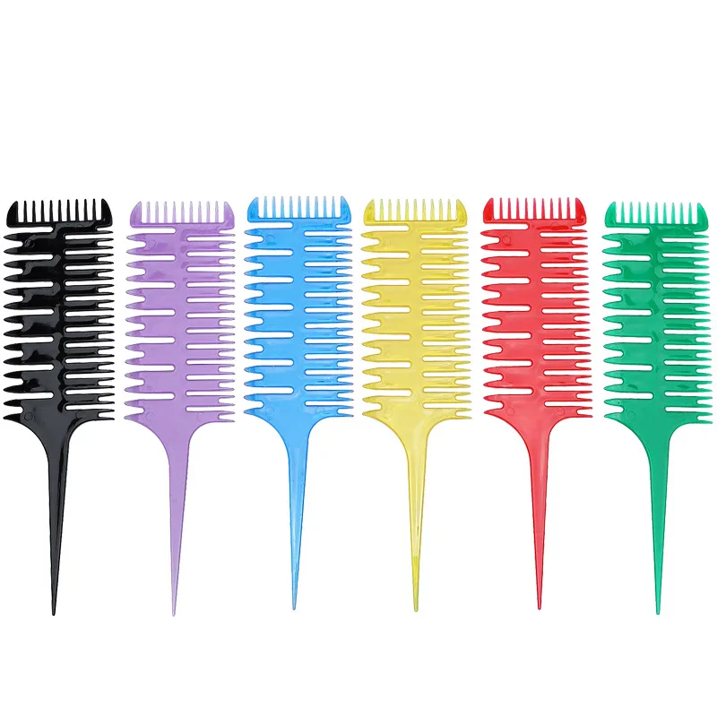 

1Pcs Big Tooth Comb Hair Dyeing Tool Highlighting Comb Brush Salon Pro Fish Bone Design Comb Hair Dyeing Sectioning