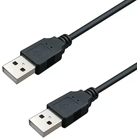

Double USB Computer Extension Cable 0.5M USB 2.0 Type A Male to A Male Cable Hi-Speed 480 Mbps Black Data Line Cables