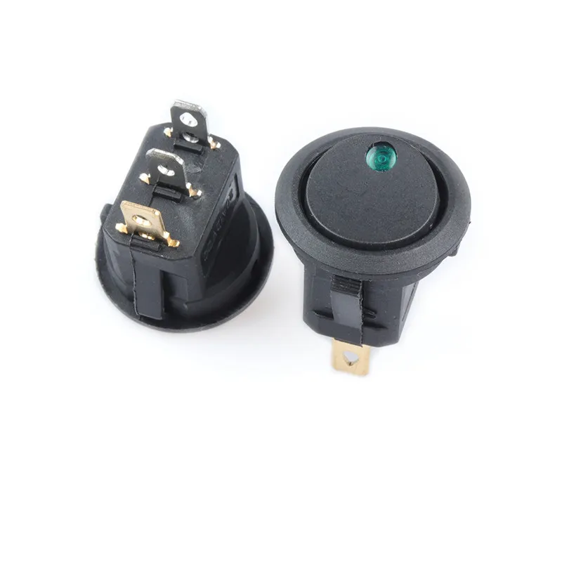 4 шт. Круглые водонепроницаемые переключатели KCD1-2 12/220В с подсветкой