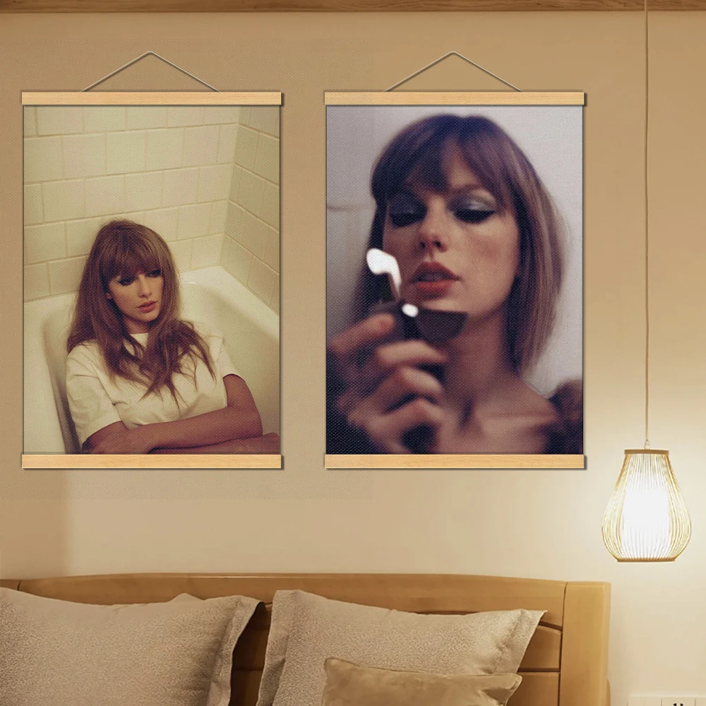 

Midnights -Taylor Swift Album Music Hot Song Artists Popular Scroll Art Print Canvas Poster Painting Decor
