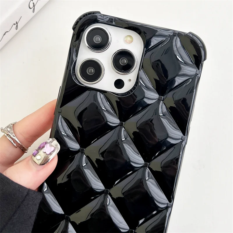 Модный женский чехол с алмазным рисунком для iPhone 16 15 14 Plus 13 12 Mini 11 Pro Max