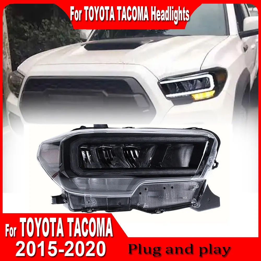 światła do Toyoty Tacoma reflektory 2015 2016 2017-2020 LED DRL jazdy kierunkowskaz mijania + zespoł świateł drogowych