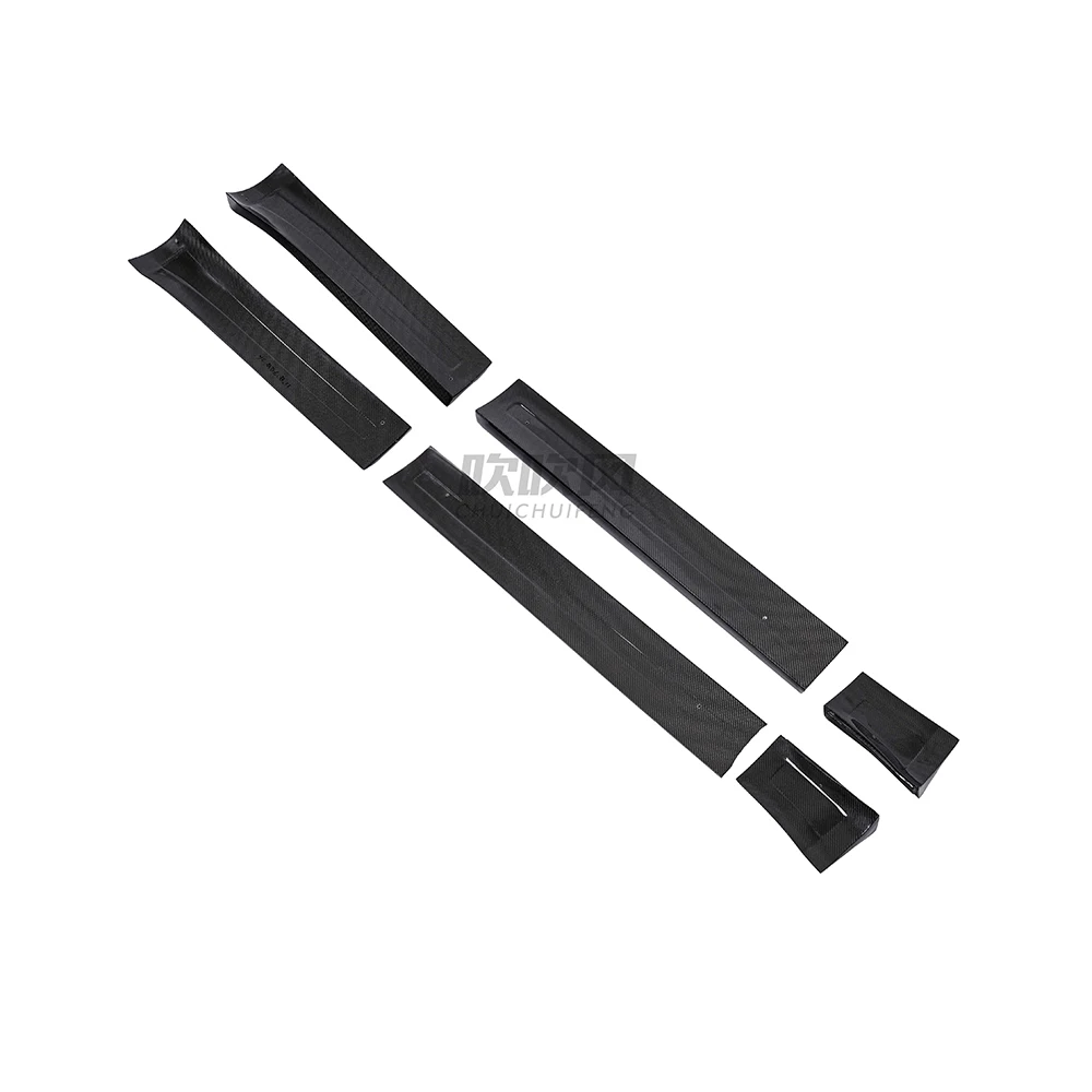 Для Aston Martin DBX 2021-2024 AX Style настоящие сухие боковые юбки из углеродного волокна