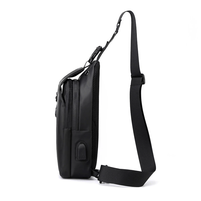 New Men's Chest Bag Casual Large Capacity One Shoulder Crossbody Bag Korean Locomotive Bag Water Proof Trendy Backpack