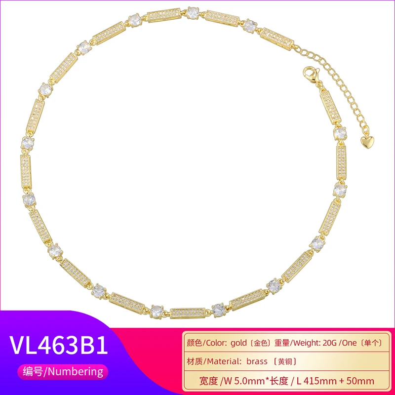 ZHUKOU 18K позолоченный прямоугольный Соединительный Круглый Цирконий простой