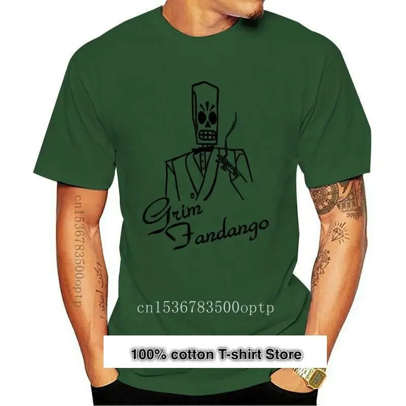 

Grim Fandango T camisa (Isla de monos loom lucasarts completo día tentar)